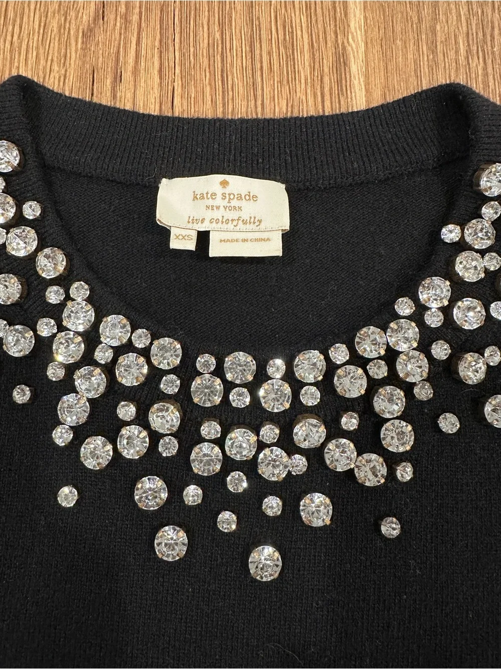Kate Spade black crewneck sweater
